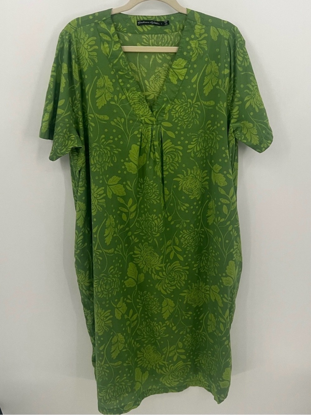 Gudrun Sjoden ORGANIC Green Floral Midi Dress